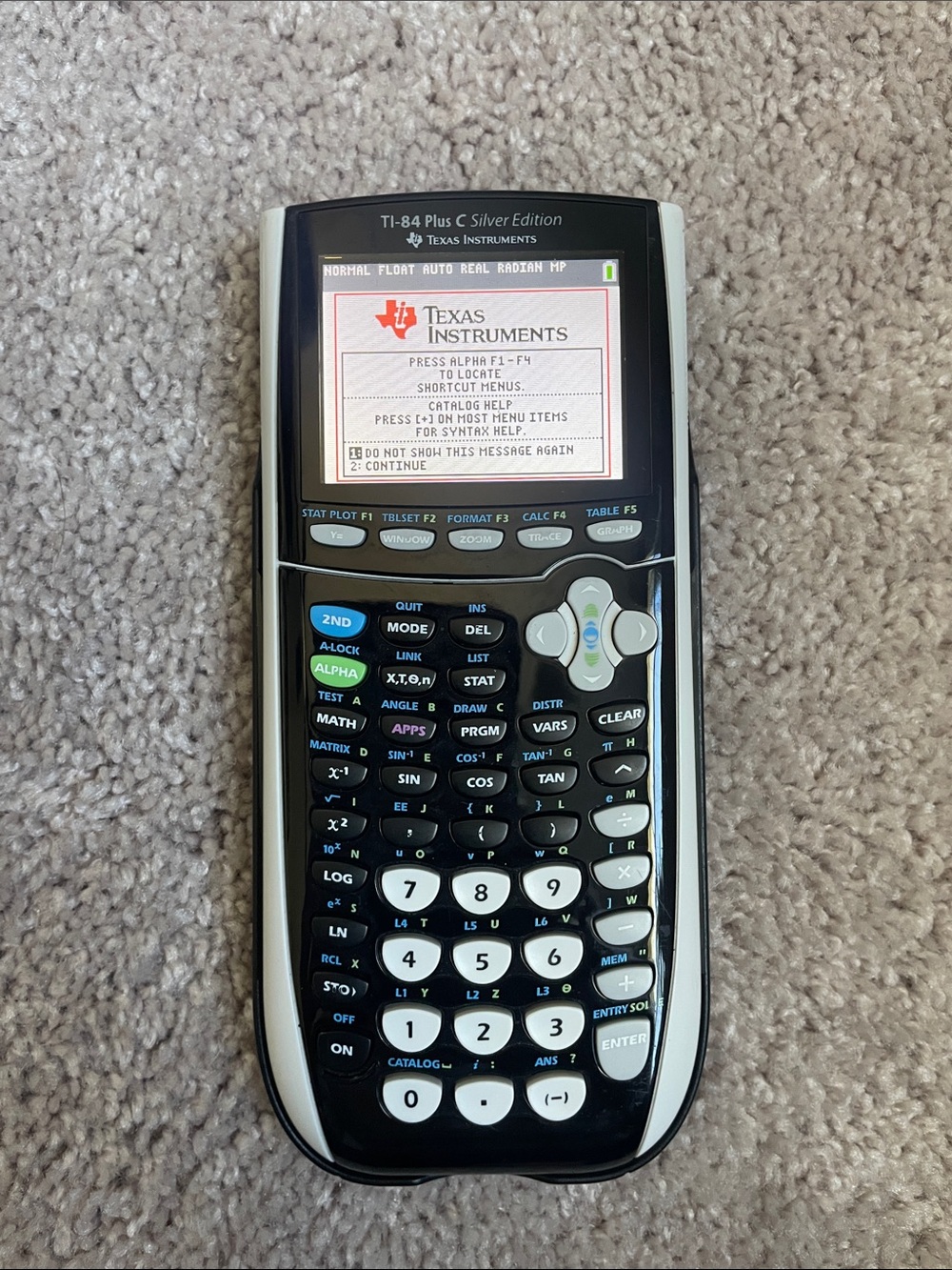 Texas Instruments TI-84 Plus C Silver Edition Black & Silver Graphing Calculator